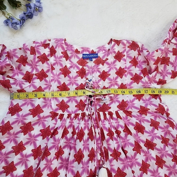 Ro's Garden Seychelles Tunic in Barbados Red - Picture 5 of 8